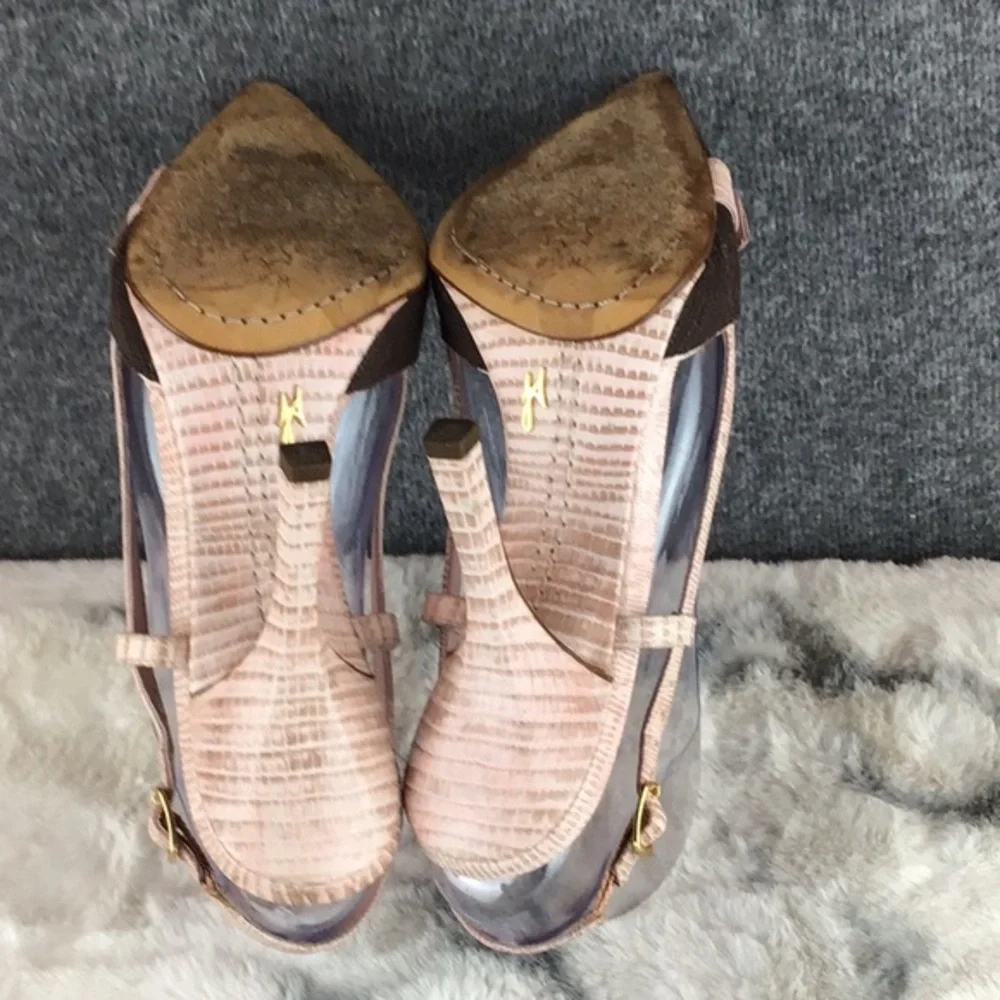 J. Vincent Elegant Croc Buckle‎ Accent Heels Women's Heels 7.5 M